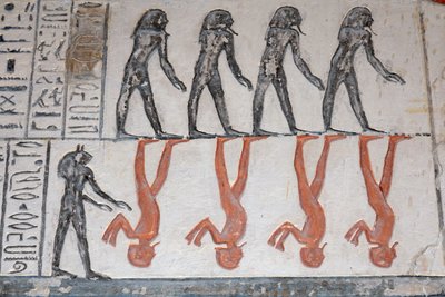 Hieroglyph, Tomb of Ramses IX, Luxor by Egyptian Egyptian