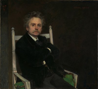 Portrait of Edvard Grieg by Hjalmer Eilif Emanuel Peterssen