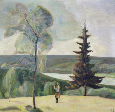 Birch and spruce by Einar Sandberg