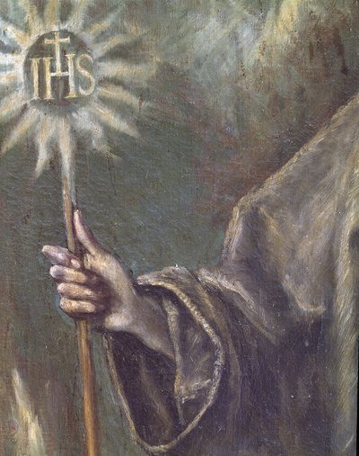 Detail from San Bernardino da Siena by El (1541 1614) Greco