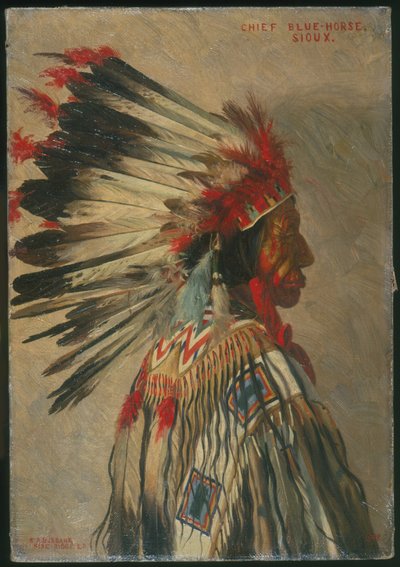 Chief Blue Horse, Sioux by Elbridge Ayer Burbank