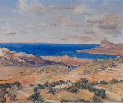 Shore with Blue Sea by Eleanor Harris