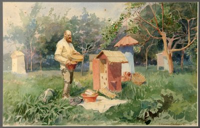 At the Bee Yard by Elena Petrovna Samokish Sudkovskaya