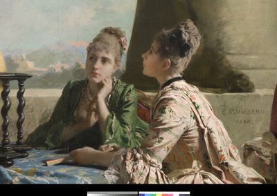 The Geography Lesson, 1880 by Eleuterio Pagliano