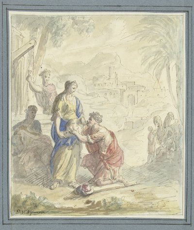 Rebecca and Eliezer at the Well by Elias van Nijmegen