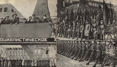 Illustration from USSR Builds Socialism by Eliezer Markowich Lissitzky