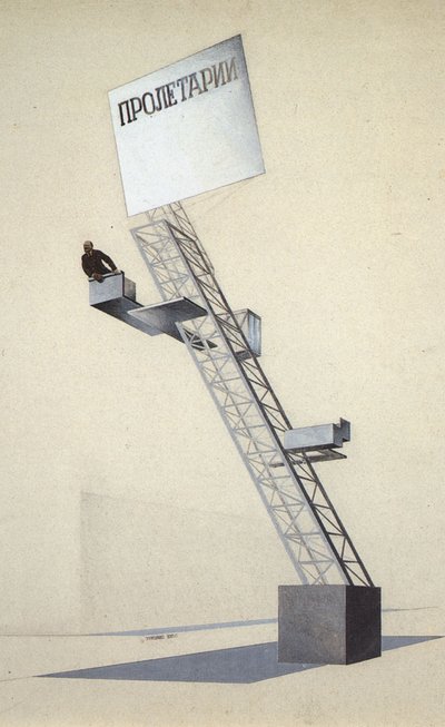 Lenin Tribune by Eliezer Markowich Lissitzky