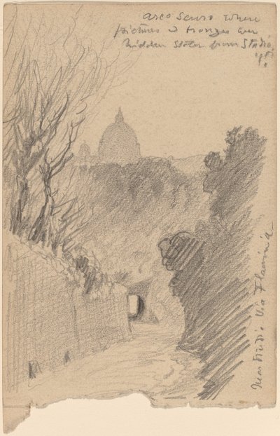 Arco Oscuro--Over the Via Flaminia by Elihu Vedder