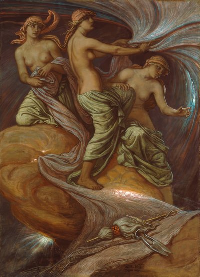 The Meeting of Fates in the Stars by Elihu Vedder