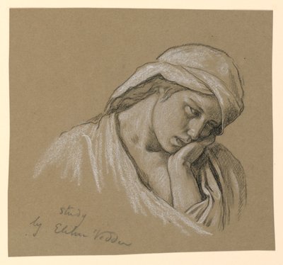 Portrait of a Costumed Figure by Elihu Vedder
