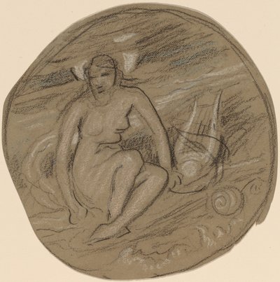 Study for Music, c. 1890 by Elihu Vedder