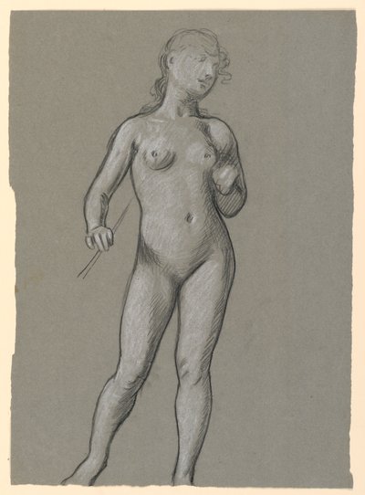 Study of Female Nude by Elihu Vedder