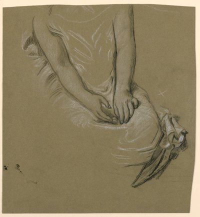 Study of Female Model by Elihu Vedder