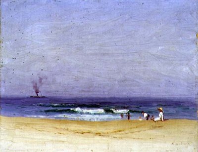 On the Beach by Elioth Gruner