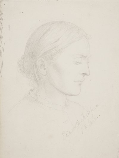 Elderly Woman in Profile by Elisabeth Jerichau Baumann