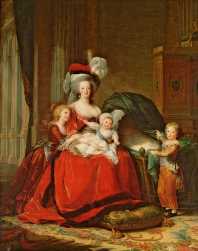 Marie-Antoinette (1755-93) and her Children by Elisabeth Louise Vigee Lebrun
