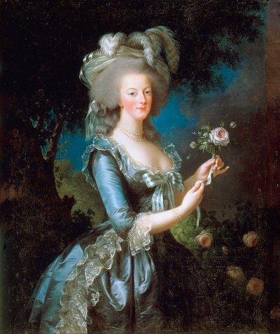 Marie Antoinette with the Rose by Elisabeth Louise Vigee Lebrun