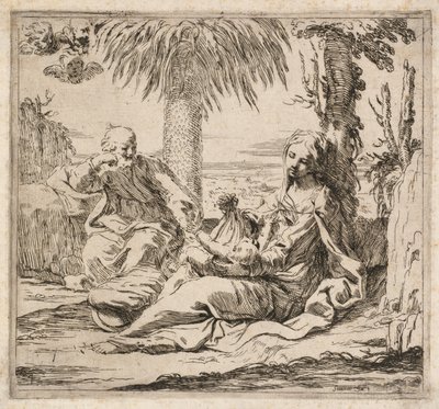 Rest on the Flight into Egypt by Elisabetta Sirani