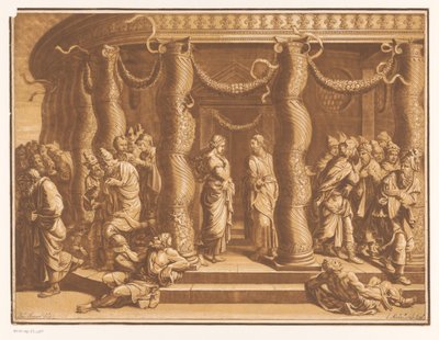 Christ and the Adulterous Woman by Elisha Kirkall