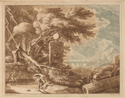 Heroic Stormy Landscape by Elisha Kirkall