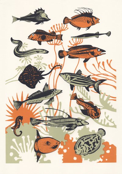 Orange Seaweed Fish by Eliza Southwood