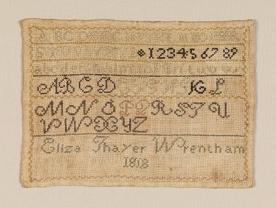 Sampler by Eliza Thayer Wrentham