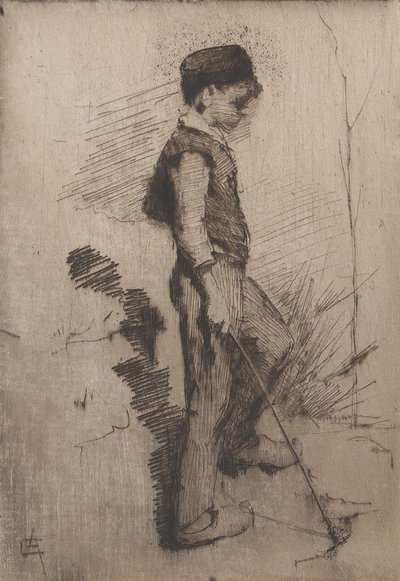 Boy with a Stick by Elizabeth Adela Forbes