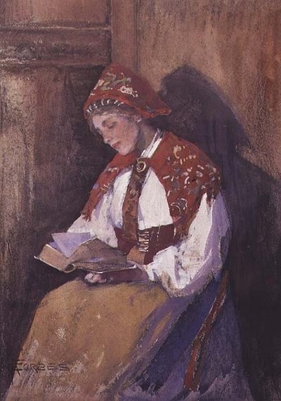 Lady Reading by Elizabeth Adela Stanhope Forbes