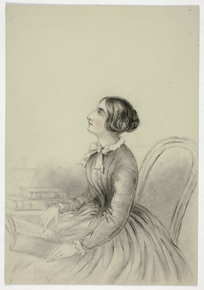 Young Woman Inspired While Reading by Elizabeth Murray