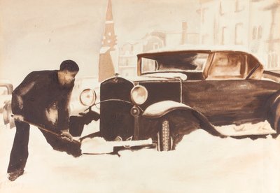 Digging Out Car by Elizabeth R. Dewey