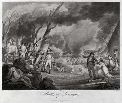 The Battle of Lexington, 19 April 1775 by Elkanah Tisdale