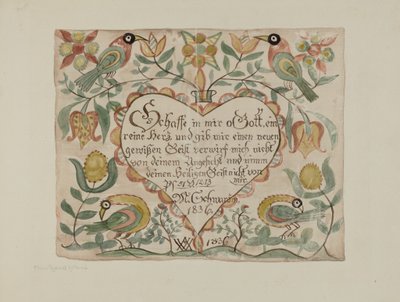 Illuminated Psalm, c. 1939 by Elmer R. Kottcamp
