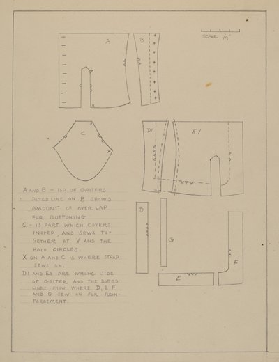 Pattern for Spats by Emery Herrett