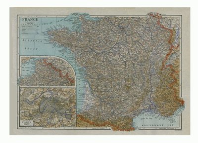 Map of France by Emery Walker
