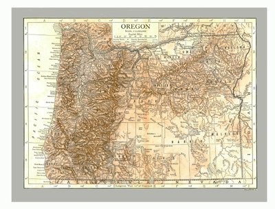 Map of Oregon by Emery Walker