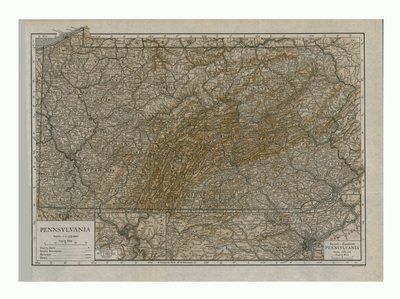 Map of Pennsylvania, 1910 by Emery Walker