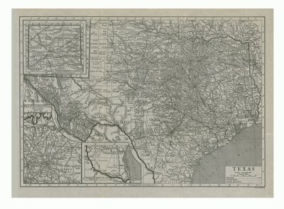 Map of Texas, USA by Emery Walker