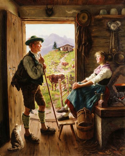 Tyrolean Couple by Emil Karl Rau