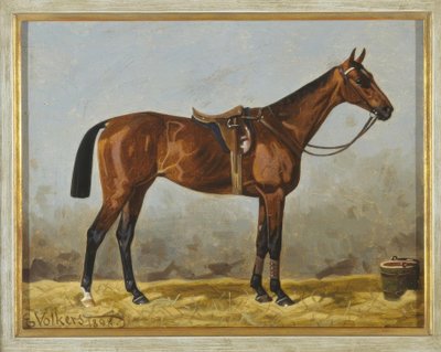 Saddled Brown Horse by Emil Volkers