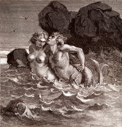 The mermaid by Emile Antoine Bayard