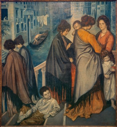 On a Bridge in Venice by Emile Bernard