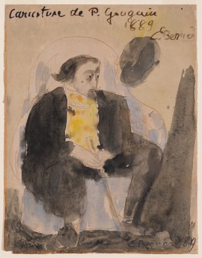 Caricature of Paul Gauguin by Emile Bernard