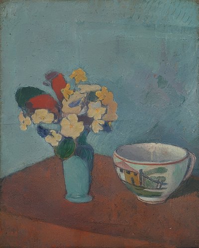 Vase with Flowers and Cup. 1887-88 by Emile Bernard