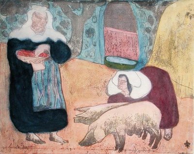 Women with Pigs by Emile Bernard