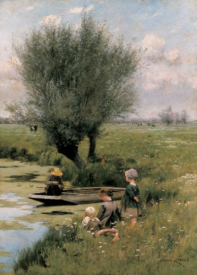 By the Riverside by Emile Claus