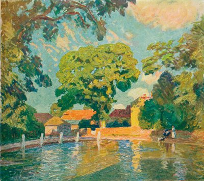 The Village Pond, Upton Grey, c1914 by Emile Claus