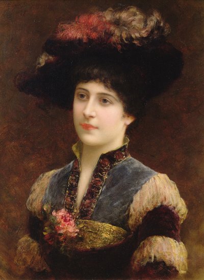 Lady in a Hat, 1887 by Emile Eismann Semenowski