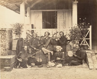 Annamite Musicians, Saigon, Cochinchina by Emile Gsell