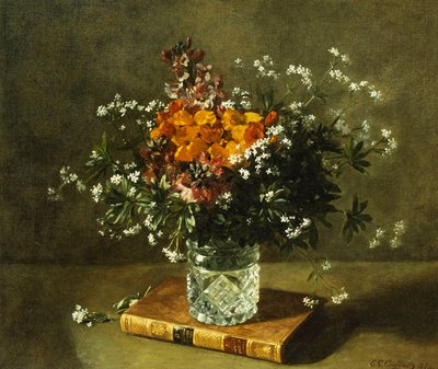 A Floral Still Life by Emile Gustave Couder