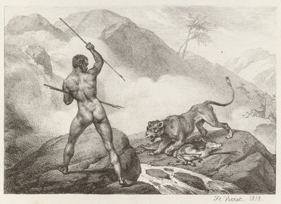 African Hunter by Emile Jean Horace Vernet